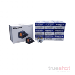 Bundle Deal: Holosun 507C Red Dot and 500 Rounds of Magtech 9mm