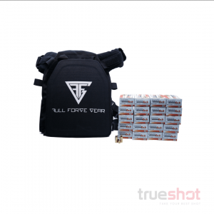 Bundle Deal: 1 Full Forge Gear Plate Black Carrier Plus 2 Level 3 Plate and 1000 Rounds Maxxtech 9mm