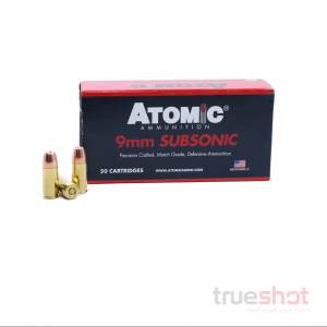 Atomic Ammo - 9mm - 147 Grain - Subsonic - Bonded Match - HP