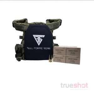 Bundle Deal: 1 Full Forge Gear Green Plate Carrier + 2 Level 4 Plates + 500 Rounds GGG 5.56