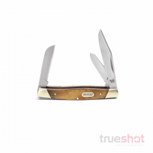 Buck - 373 Trio Knife - Woodgrain/Nickel Silver - 420J2 - Satin - 3 Blades - 2"