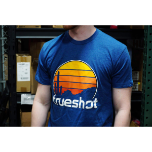 True Shot - Sunset Retrowave - T-Shirt Blue