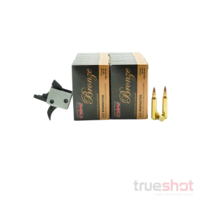 BUNDLE DEAL: CMC 2.5 Lb Single Stage Curved Drop In AR-15 Trigger and 200 Rounds of Ammo