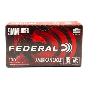 Federal - American Eagle - 9mm - 115 Grain - FMJ - Bulk Pack - Free Shipping