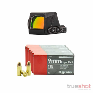 Sig Sauer Romeo-X Miniature Reflex Sight and 9mm Ammo Bundle