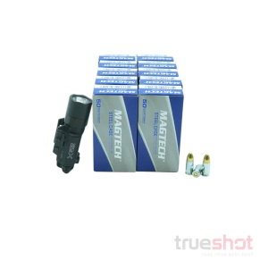 Cci|Magtech|Maxxtech|Surefire BUNDLE DEAL: Black Surefire X300T-A Pistol Flashlight and 500 Rounds of Ammo - Magtech 9mm 115 Grain Steel - $424.20 at True Shot Ammo