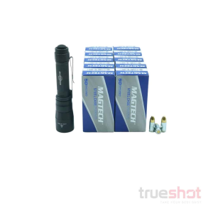 Cci|Magtech|Maxxtech|Surefire BUNDLE DEAL: Black Surefire EDC2-SFT Turbo Everyday Carry Flashlight and 500 Rounds of Ammo - Magtech 9mm 115 Grain Steel - $369.75 at True Shot Ammo