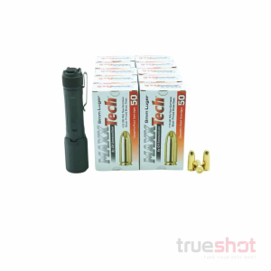 Cci|Magtech|Maxxtech|Sig Sauer BUNDLE DEAL: Black Sig Sauer Foxtrot EDC Full Size Flashlight and 500 Rounds of Ammo - Maxxtech 9mm 115 Grain - $231.19 at True Shot Ammo