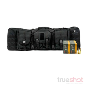 Full Forge Gear|Pmc BUNDLE DEAL: Black Full Forge Gear Torrent Double Rifle Case and 200 Rounds of Ammo - PMC 5.56 55 Grain - $183.97 at True Shot Ammo
