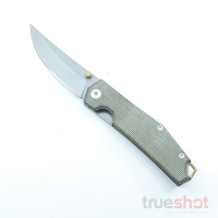 GiantMouse - ACE Clyde - Green - Micarta - Stonewash - ELMAX - 3"