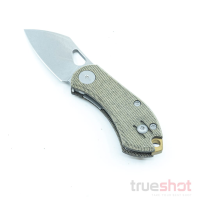 GiantMouse - ACE Nibbler - Green - Canvas Micarta- Stonewash - 20CV - 1.9"