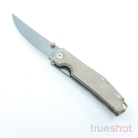 GiantMouse - ACE Clyde - Natural - Micarta - Stonewash - ELMAX - 3"