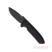 Pro-Tech - Les George - Rockeye Auto- Black - Aluminum Handle - 3.4" - Smoke Gray Blade - D2 - LG321-D2