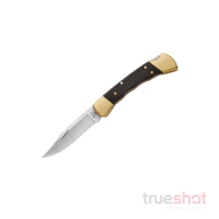 Buck - 110 Folding Hunter - Crelicam/Ebony Finger Grooved - 420HC - Satin - 3.75"