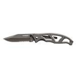 Gerber Gear Paraframe I - Ti-Grey, Serrated Folding Knives in Stainless Steel