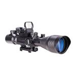 Pinty 3 in 1 Rifle Scope 4-12x50mm EG Rangefinder/Red&Green Reflex Sight/Green Dot Laser Sight