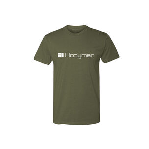 Hooyman Logo Short Sleeve - Large- Military Green Heather
