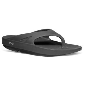 Oofos OOFOS Unisex OOriginal Thong Black Recovery Sandals - $59.95 at Run United