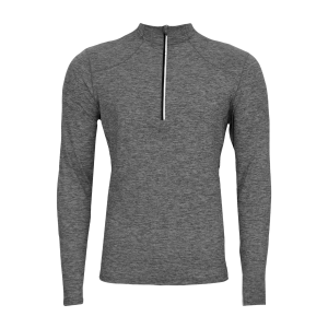 Hot Chillys HOT CHILLYS Mens Clima-Tek Zip-T Gray Heather Shirt - $91.95 at Run United