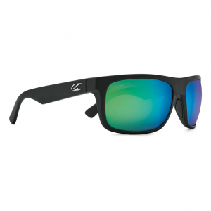 KAENON Burnet Mid Polarized Sunglasses with Matte Black Frame and Ultra Coastal Green Mirror Lens (046MBMBGN-UGRN)