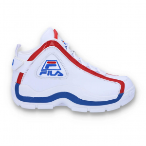 FILA Men's Grant Hill 2 Patriots White/High Risk Red/Nautical Blue Basketball Shoes