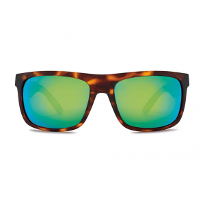 KAENON Burnet Mid Matte Tortoise/Ultra Coastal Green Polarized Sunglasses (046MEMEGN-UGRN)