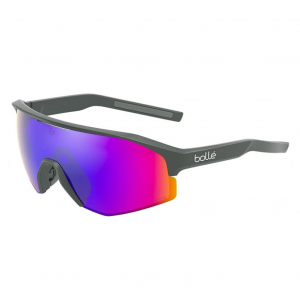BOLLE Lightshifter XL Titanium Matte/Volt+ Ultraviolet Polarized Lenses Sunglasses (BS014004)