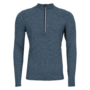 Hot Chillys HOT CHILLYS Mens Clima-Tek Zip-T Gray Heather Shirt - $91.95 at Run United