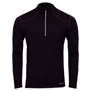 Hot Chillys HOT CHILLYS Mens Clima-Tek Zip-T Gray Heather Shirt - $91.95 at Run United