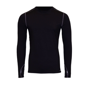 Hot Chillys HOT CHILLYS Men's Micro-Elite Chamois Black Crewneck (HC9628-101) - $76.95 at Run United