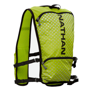 NATHAN SPORTS HyperNight QuickStart 2.0 4L Hi Vis Yellow/Geo Print Hydration Pack NS30370-40044-OSFM