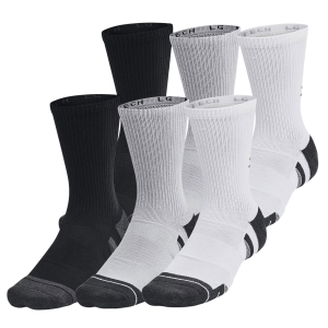 Under Armour UNDER ARMOUR Unisex Performance Tech 6-Pack Crew Socks - $26.82 at Run United