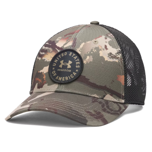 Under Armour UNDER ARMOUR Men's Freedom Mid UA Barren Camo/Black/Bayou Trucker Hat (6003571-989-OSFA) - $19.60 at Run United
