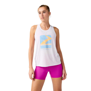 Brooks BROOKS Women's Distance 3.0 White/Vantage 1914 Running Tank - $17.00 at Run United