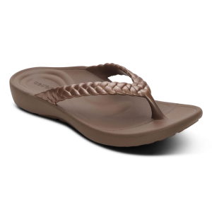 Aetrex AETREX Women's Vicki Braided Thong Sandals (ST35) - $69.95 at Run United