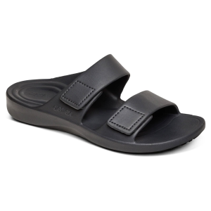 Aetrex AETREX Men's Milos Charcoal Slides (L9206) - $59.95 at Run United