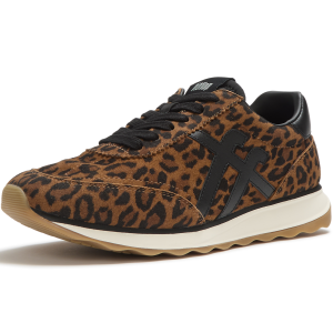Fitflop FITFLOP Retro-Q Ff Suede Leopard Trainers, Color: Tan/Black - $130.00 at Run United
