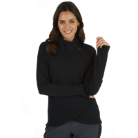 IBKUL Solid Popcorn Stitch Asymmetrical Zip Pullover