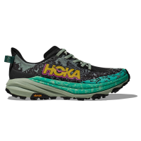 HOKA Women's Speedgoat 6 Black/Aloe Vera Trail Running Shoes (1147811-BLVR)