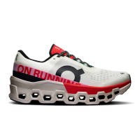 ON FOOTWEAR Women's Cloudmonster 2 Ivory/Red Running Shoes
