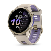 GARMIN Forerunner 970 Soft Gold Titanium with French Gray Case GPS Running Watch with French Gray/Translucent Indigo Band (010-02969-02)