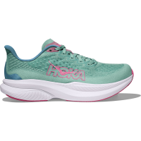 HOKA Women's Mach 6 Wide Jadeite/Alpine Blue Running Shoes