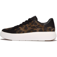 FITFLOP Women's RTG Leopard Suede Black/Chocolate Mix Sneakers