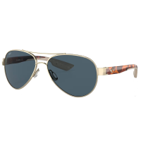 COSTA DEL MAR Women's Loreto Rose Gold With Tortoise Temples/Gray Polarized Sunglasses 06S4006-40060456