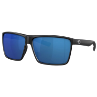 COSTA DEL MAR Men's Rincon Black/Blue Mirror Polarized Sunglasses 06S9018-90183763