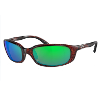 COSTA DEL MAR Men's Brine Tortoise/Green Mirror Polarized Sunglasses 06S9017-90170659