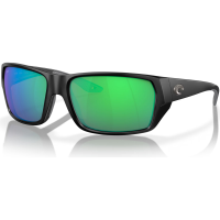 COSTA DEL MAR Men's Tailfin Matte Black/Green Mirror 580p Polarized Sunglasses 06S9113-91130760