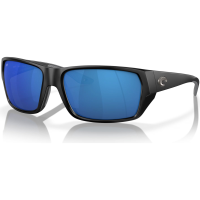 COSTA DEL MAR Men's Tailfin Matte Black/Blue Mirror 580p Polarized Sunglasses 06S9113-91130860