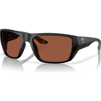 COSTA DEL MAR Men's Finlet Matte Black/Copper 580p Polarized Sunglasses 06S9118-91180659