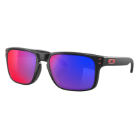 OAKLEY Holbrook Sunglasses with Matte Black Frame and Red Iridium Lens OO9102-36